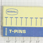 Scovill T-100 Nickel Plated Train Layout T Pins (Box of 100)