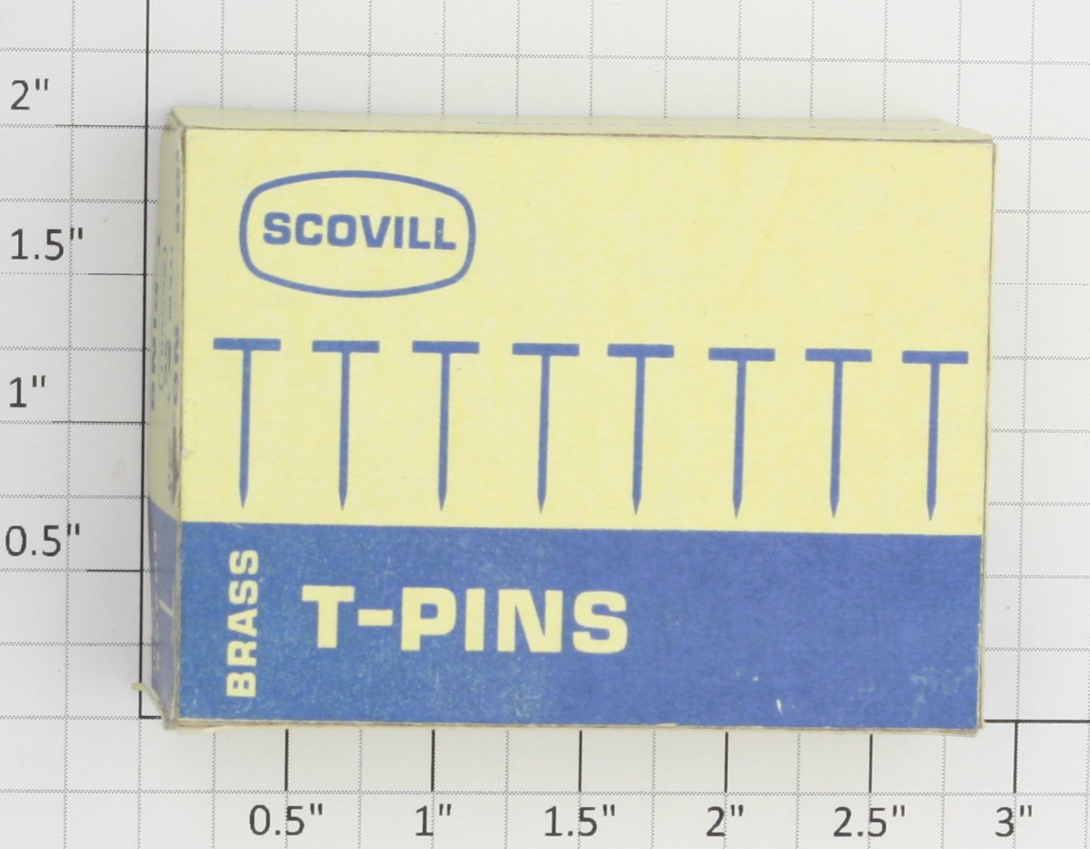 Scovill T-100 Nickel Plated Train Layout T Pins (Box of 100)