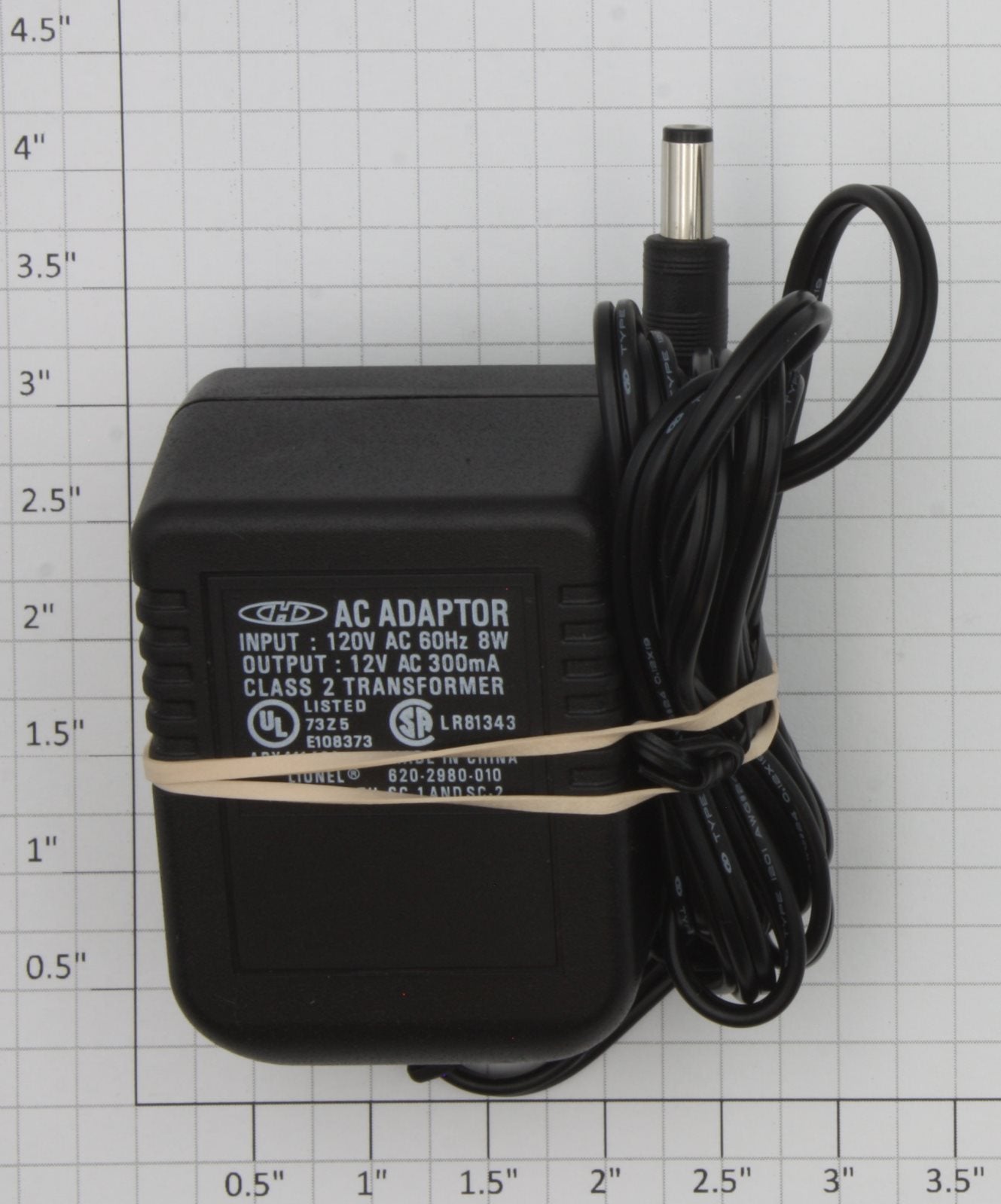 Lionel 22980-10 O Gauge12VAC @ 300mA Plug In Power Supply