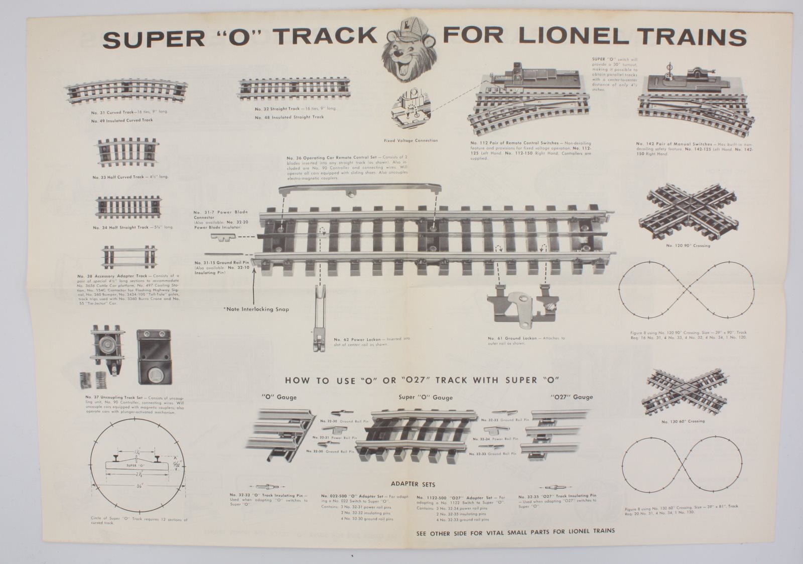 Lionel 0623-10 Vital Small Parts / Super 