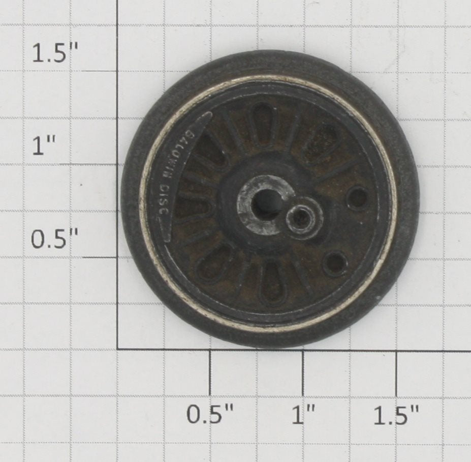 Lionel 226E-63 Baldwin Disc Gear End Wheel with Nickel Rim