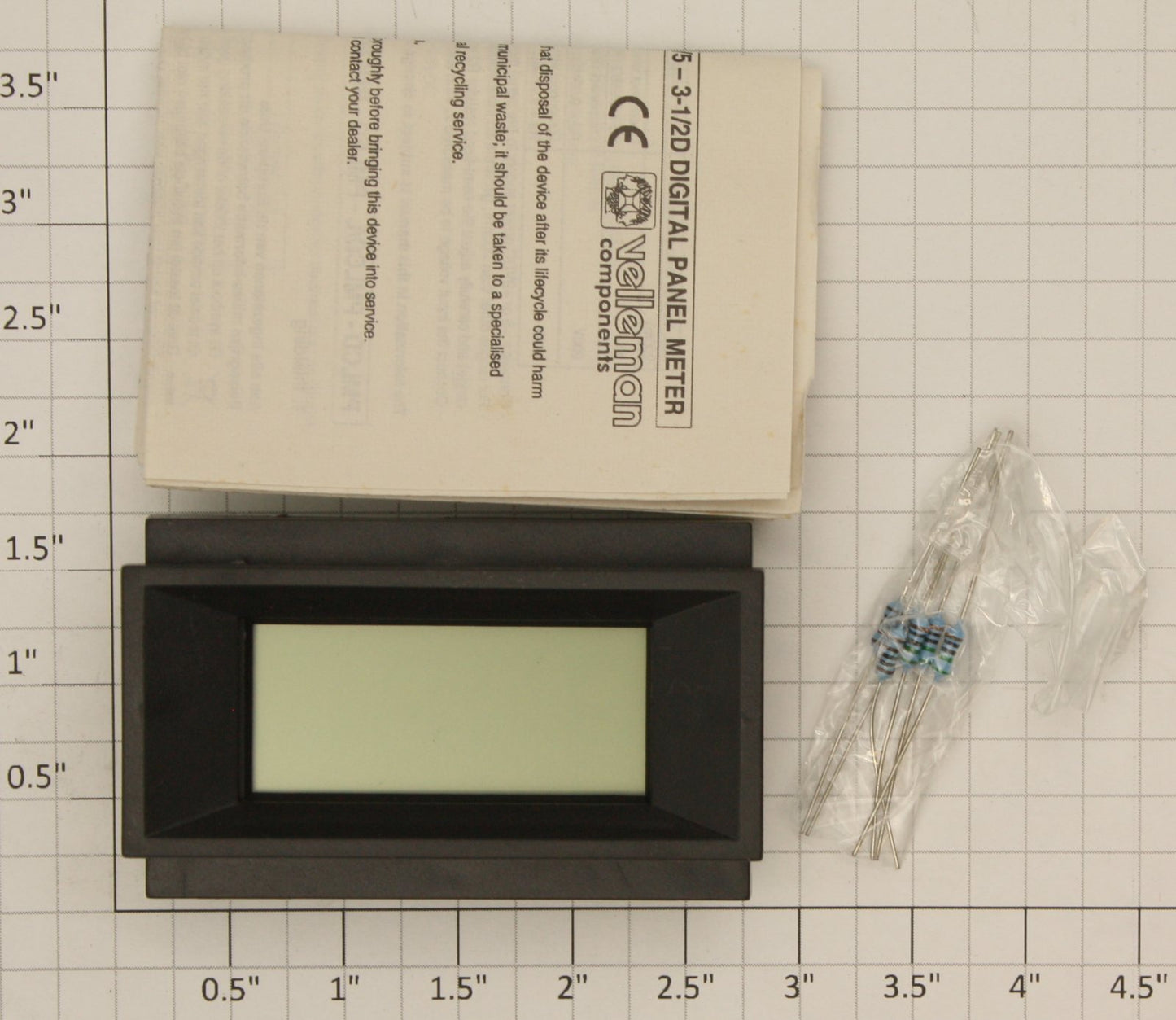 Velleman 9VDC Digital Panel Meter LCD - 9VDC