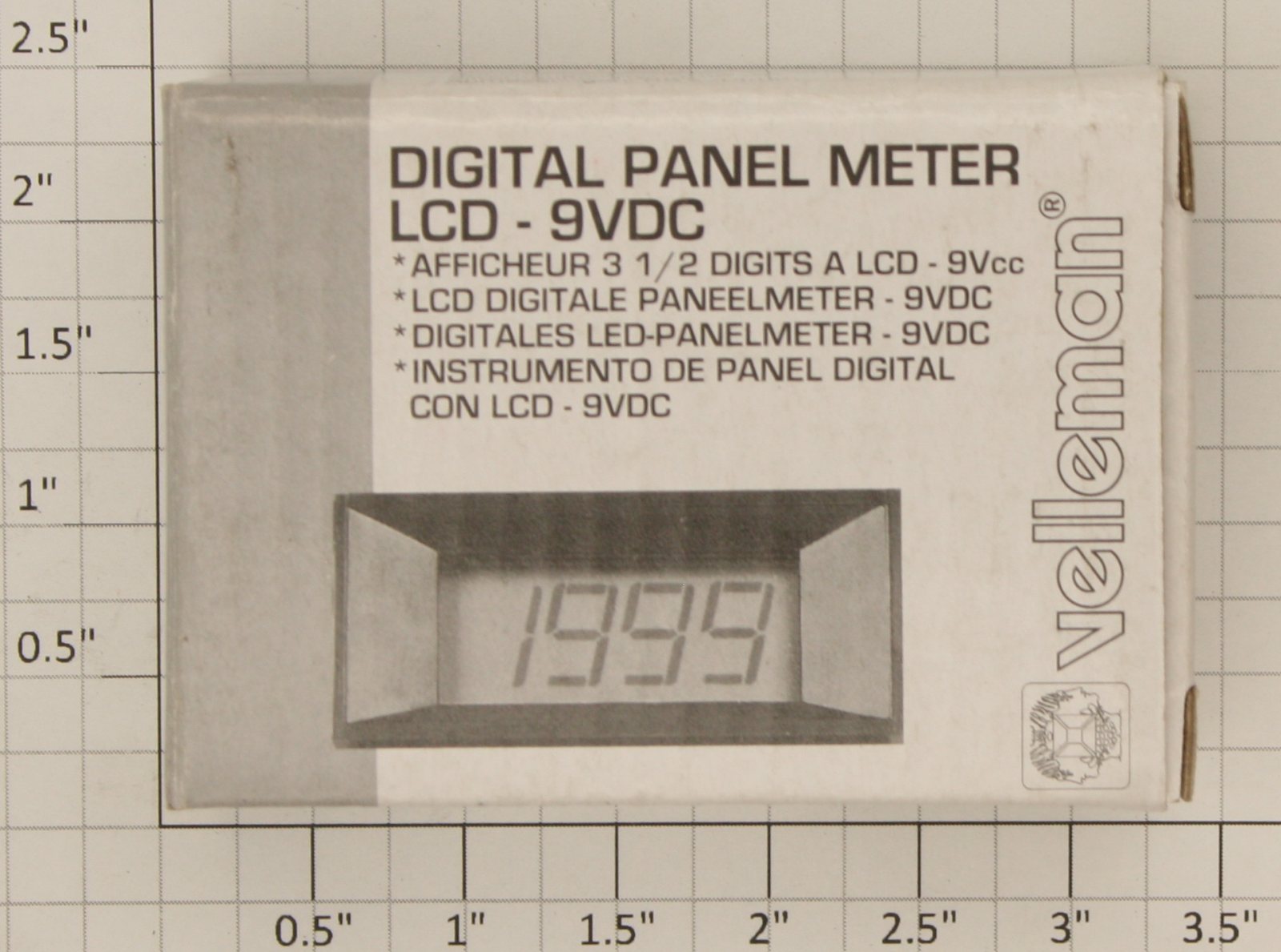 Velleman 9VDC Digital Panel Meter LCD - 9VDC