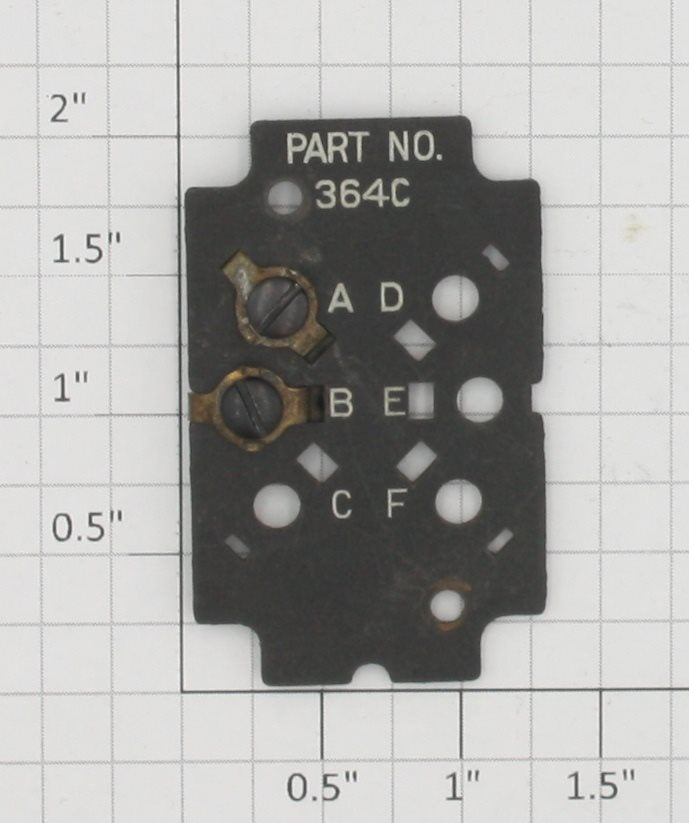Lionel 364C-3X Switch Controller Two Terminal Plate with Screws