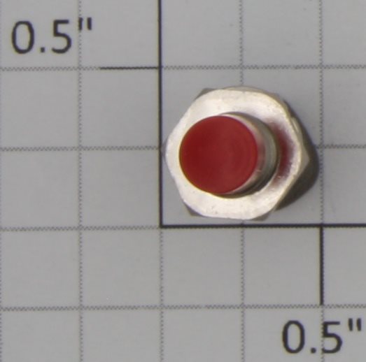 Acme 0702-4 Red SPST Momentary White Shaft Push Button Switch