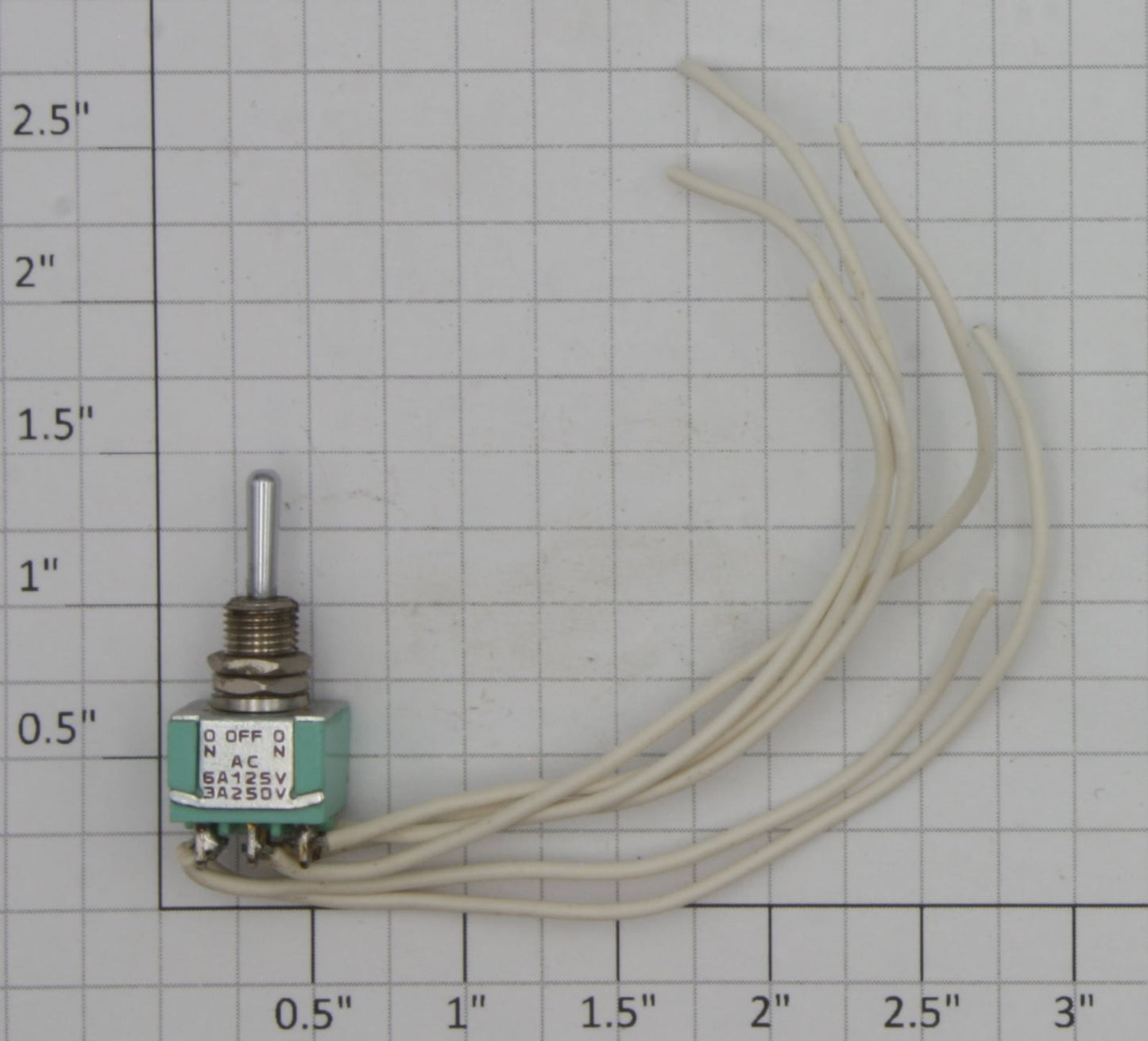 Acme 0702-7 DPDT Mini Momentary On/Off/Momentary Toggle Switch 6A @ 125VAC Wired