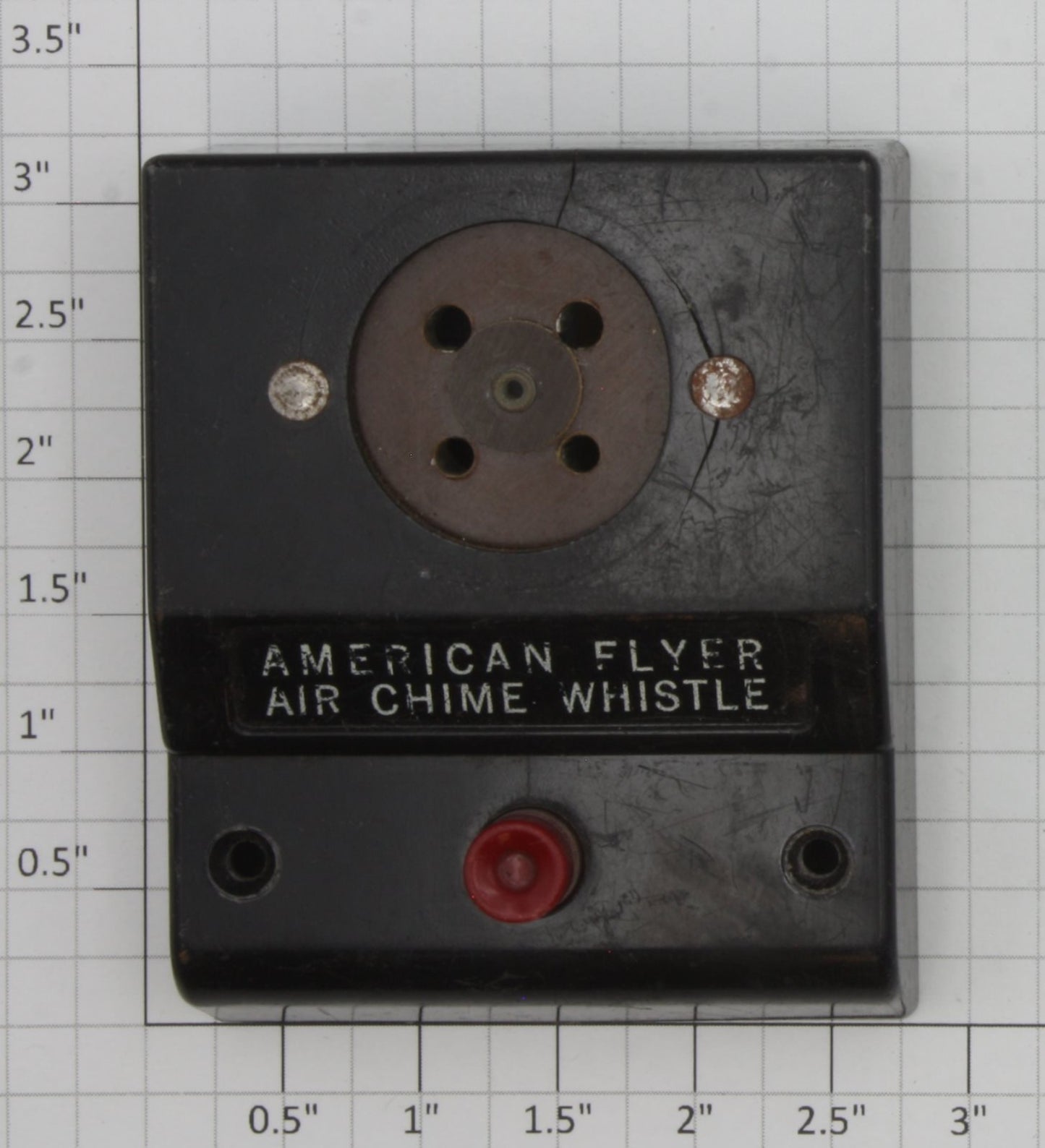 American Flyer XA-1166-BB S Scale Air Chime Whistle Black Base