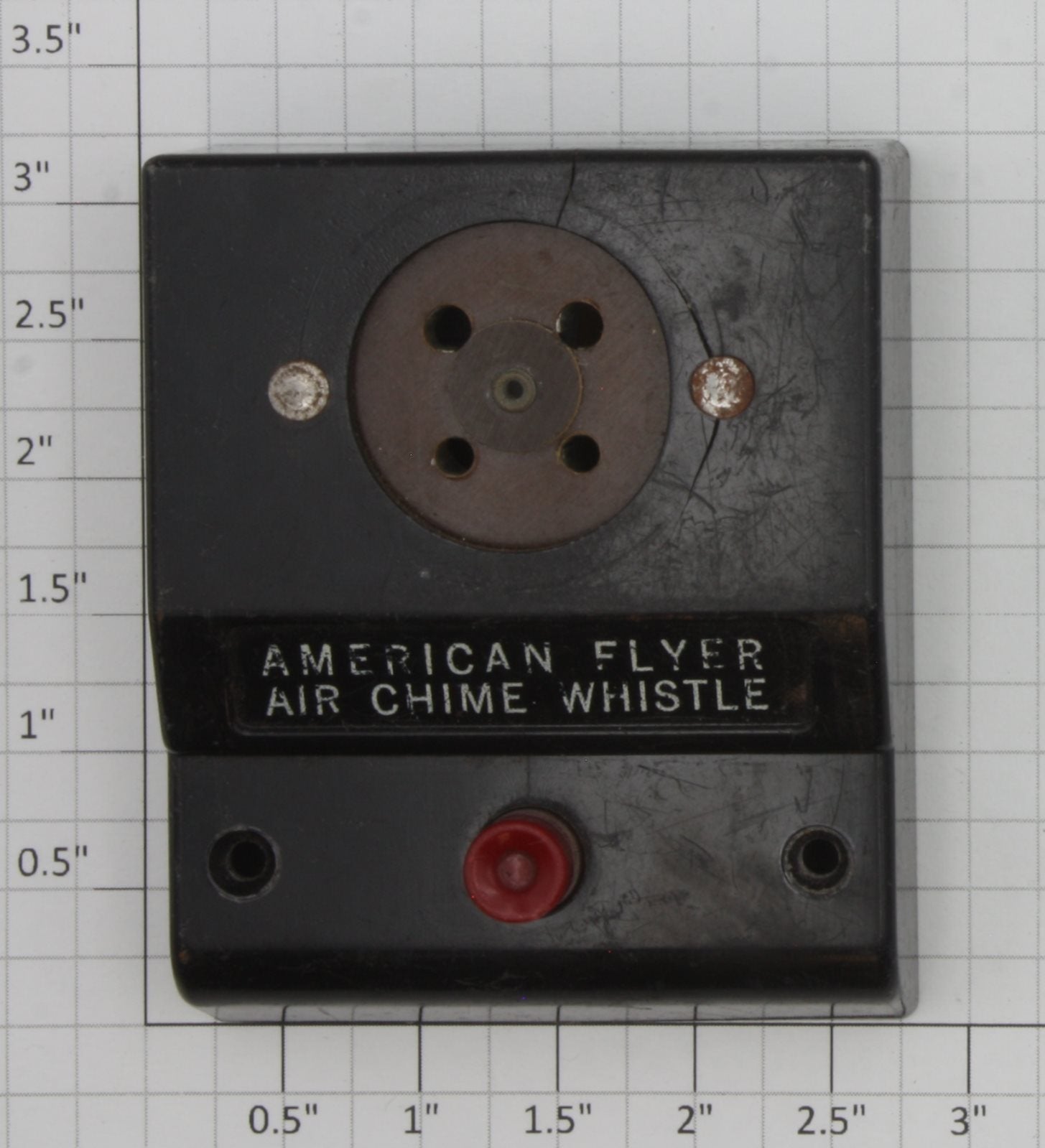 American Flyer XA-1166-BB S Scale Air Chime Whistle Black Base