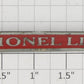 Lionel 392T-1 Red Brass Lionel Lines Nameplate with Mounting Tabs