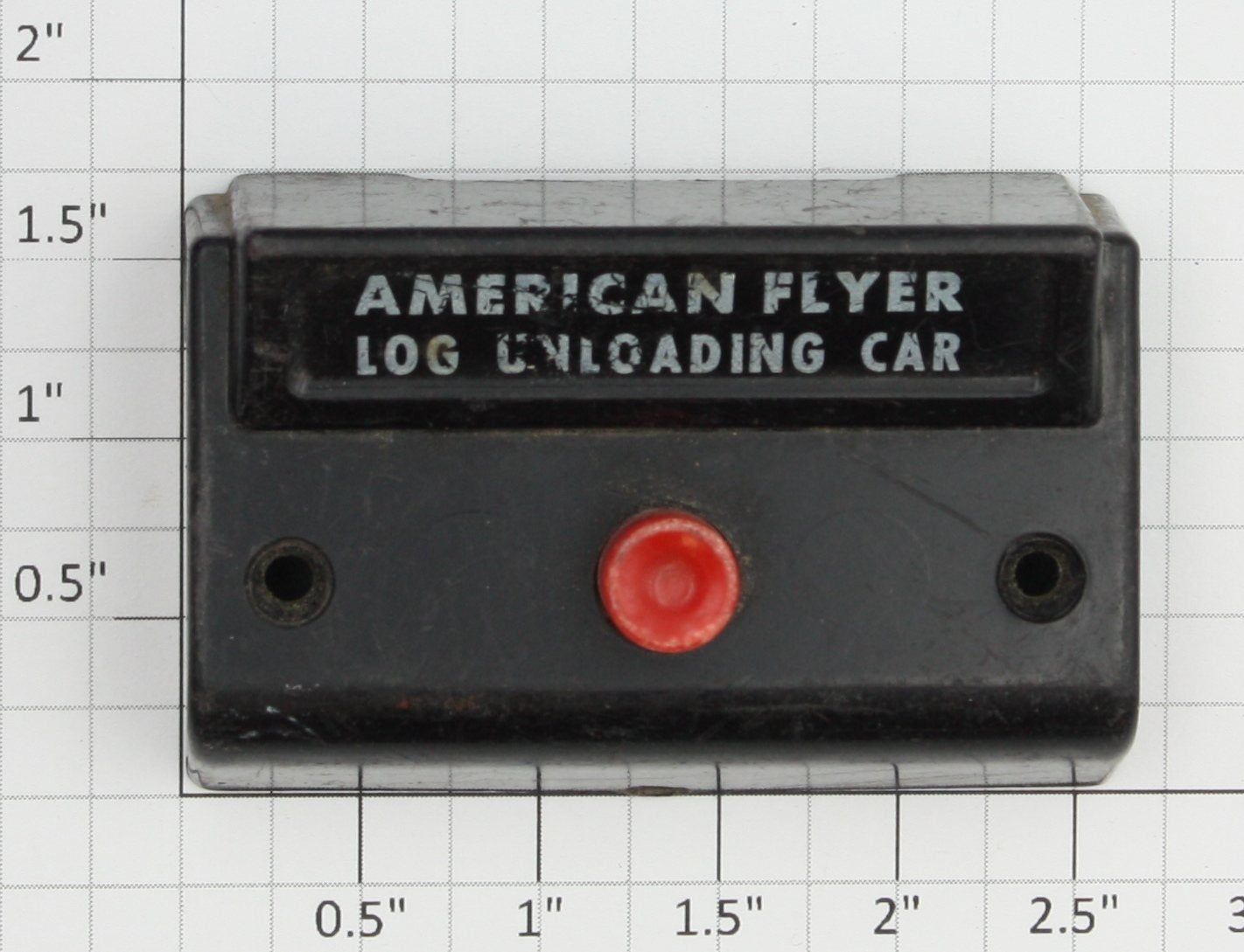 American Flyer 2450-714 S Black "Log Unloading Car" Control Button w/o Wire