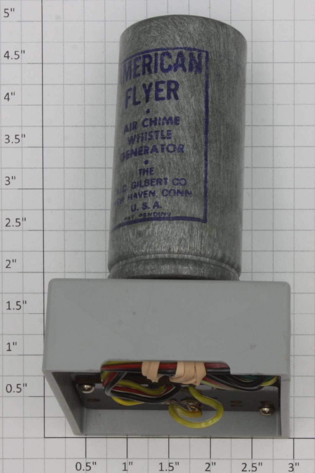 American Flyer XA-1166X  S Scale Air Chime Gray Whistle Controller with Wire