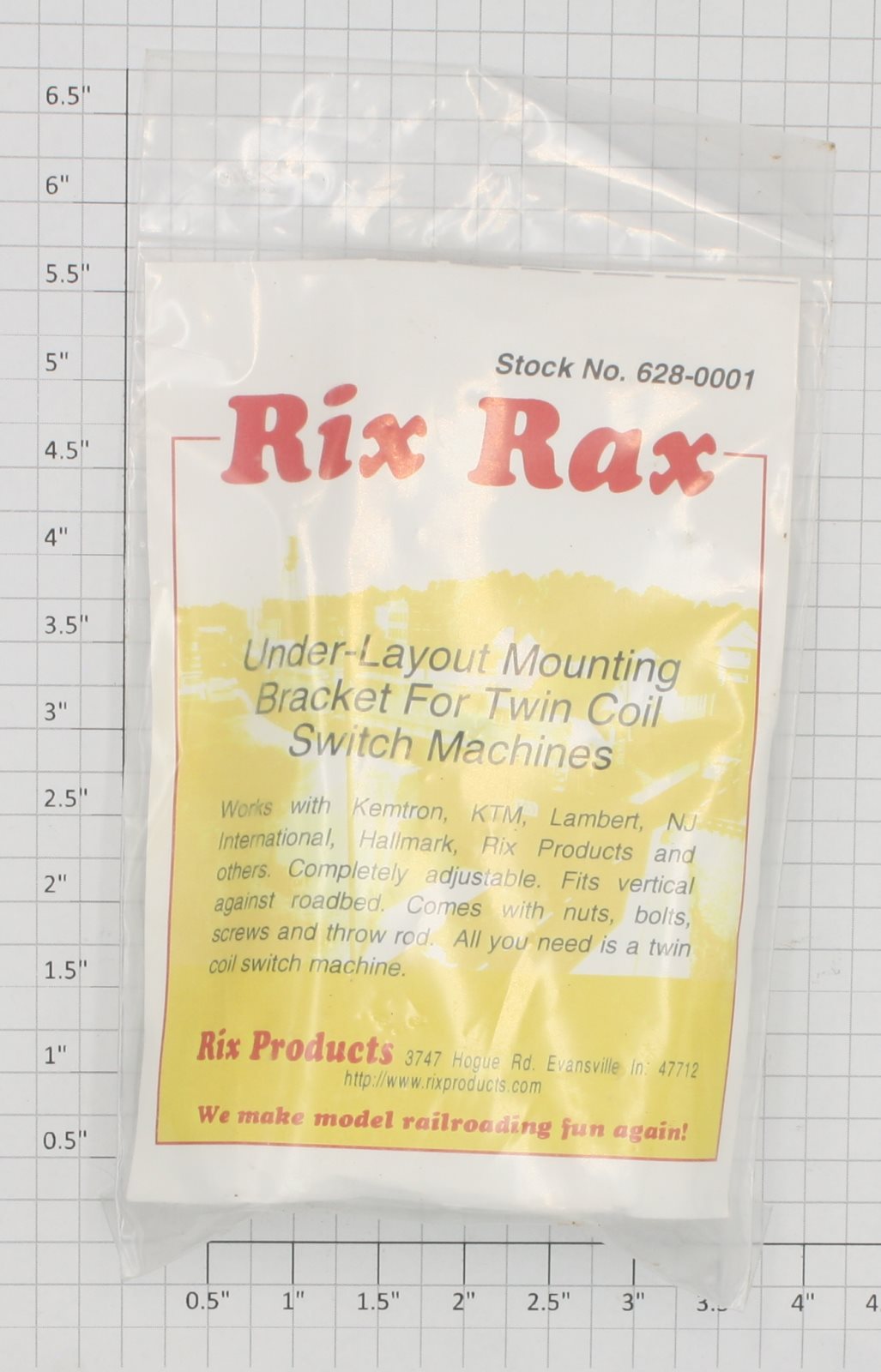 Rix Products 628-0001 Under Layout Twin Coil Switch Machine Mounting Bracket