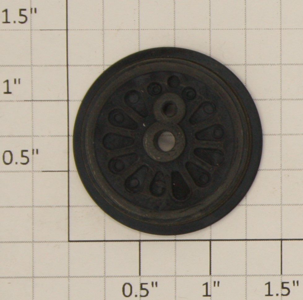 American Flyer PA14C909 Flanged Black Plastic Pull-Mor Wheel