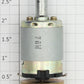 Acme RS-385PH-9 DC Can Motor with Worm Gear and Flywheel
