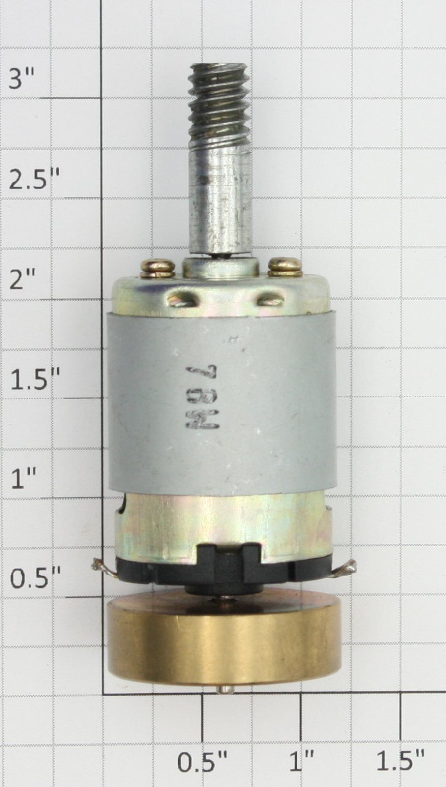 Acme RS-385PH-9 DC Can Motor with Worm Gear and Flywheel