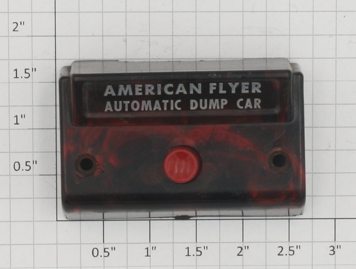 American Flyer 07-1209 Red Swirl Automatic Dump Car Control Button