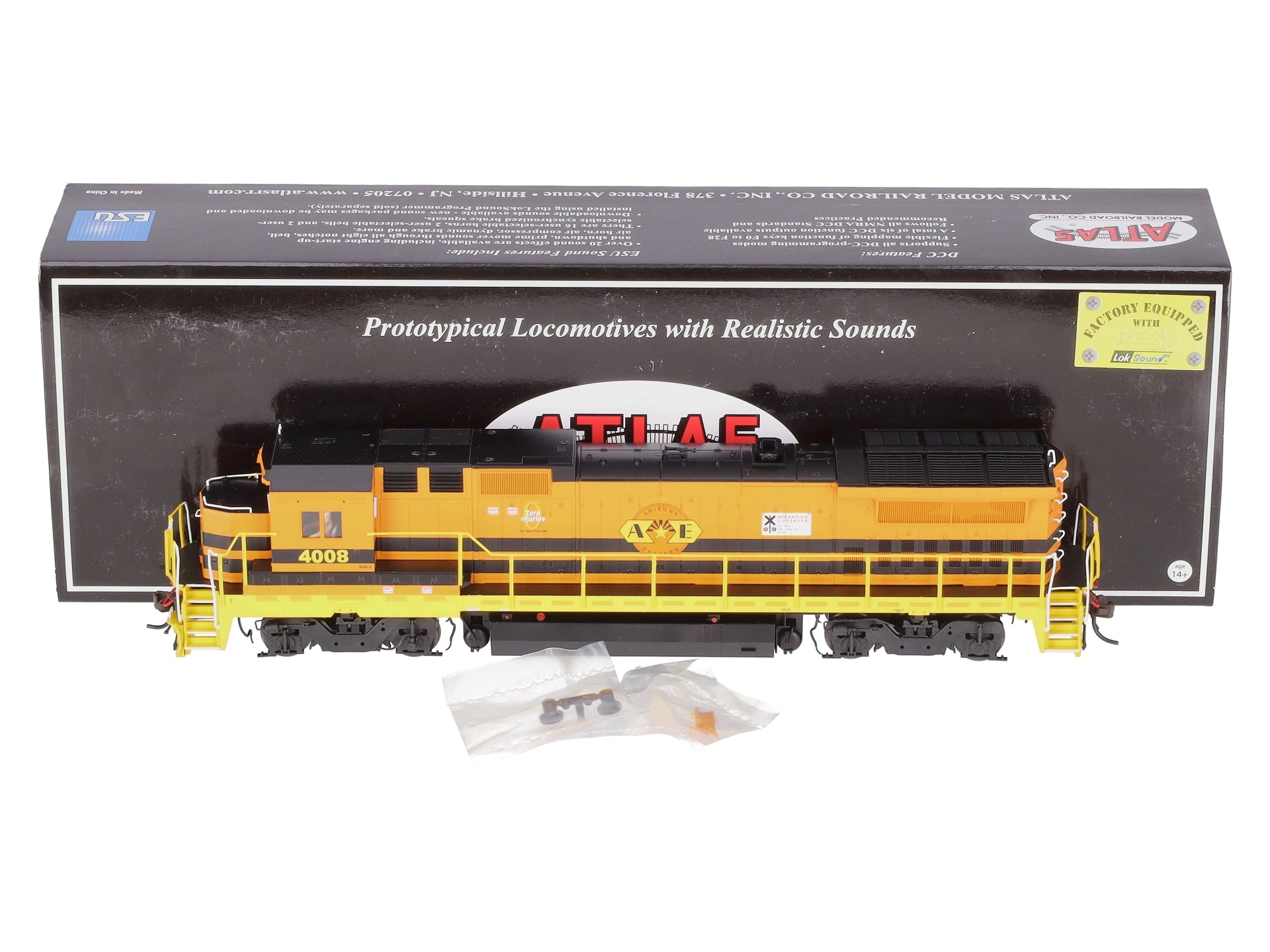 Atlas 10001823 HO Arizona & Eastern GE Dash 8-40B with Sound & DCC #4008
