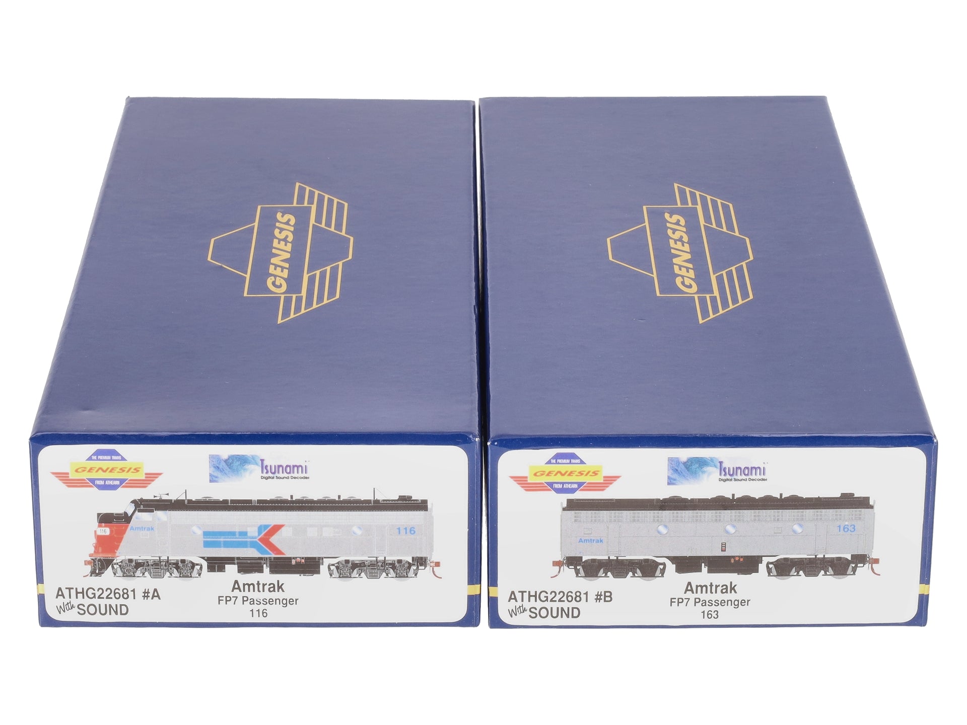 Athearn G22681 HO Amtrak EMD FP7A/F7B Diesel Loco w/DCC & Sound #116A/#163B