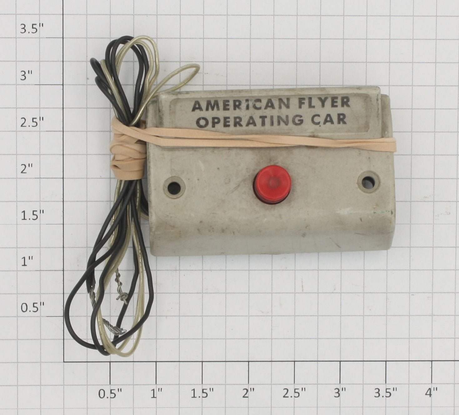 American Flyer XA14A965-AE S Gauge White Operating Car Control Button Wired