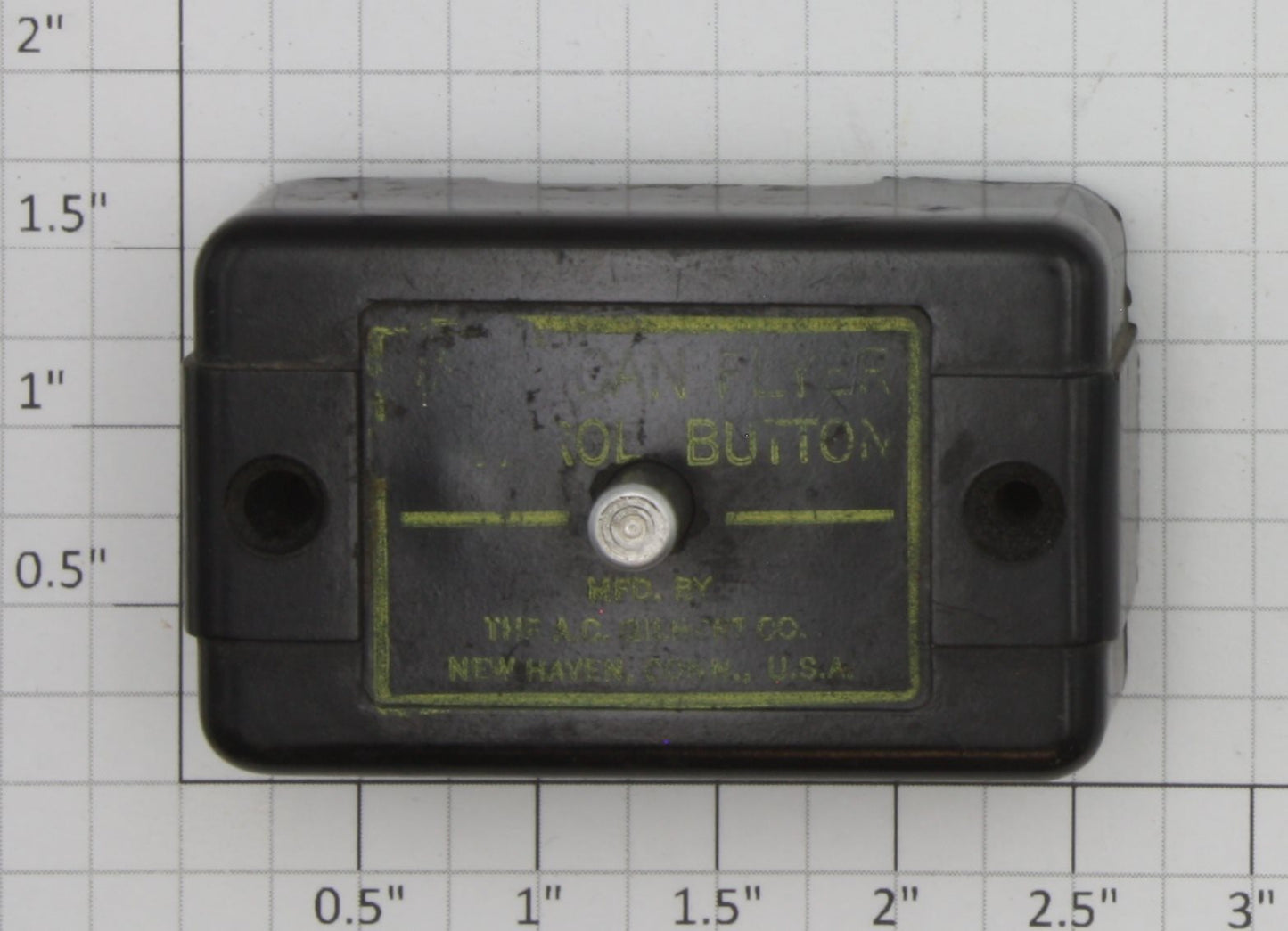American Flyer XA10961-10 S Gauge Black with Yellow Print Control Button