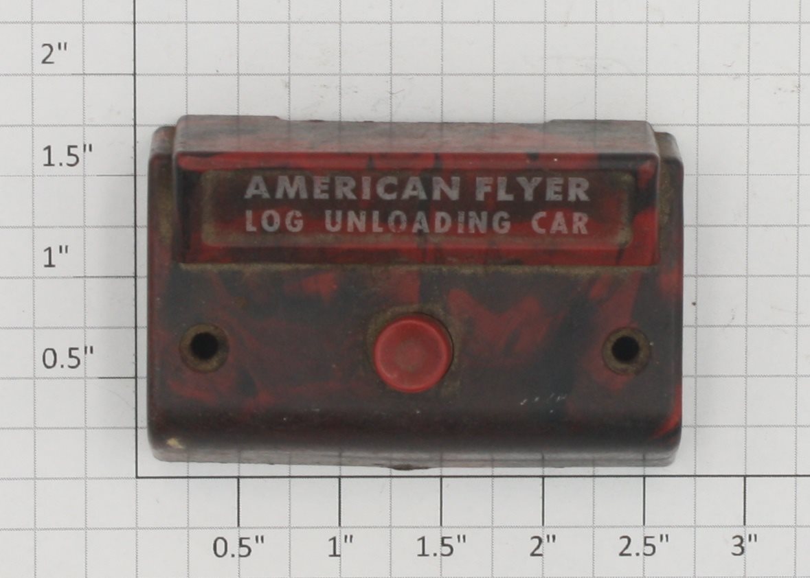 American Flyer 2450-714 Red Swirl "Log Unloading Car" Control Button