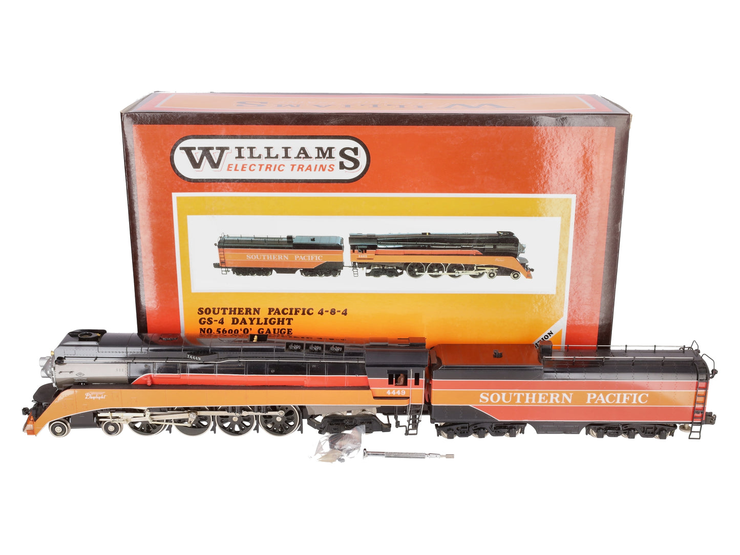 Williams 5600 O BRASS Southern Pacific 4-8-4 GS-4 Steam Locomotive #4449 EX/Box