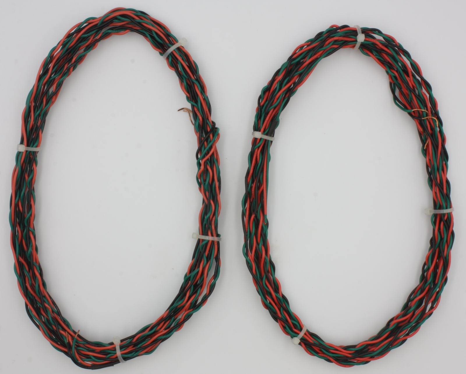 Wire Works 0626-6 #18-Gauge 3-Conductor Red / Black / Green Wire 10' (Bag of 2)