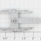 Athearn 60411 HO Silver Plastic Passenger Truck Frame