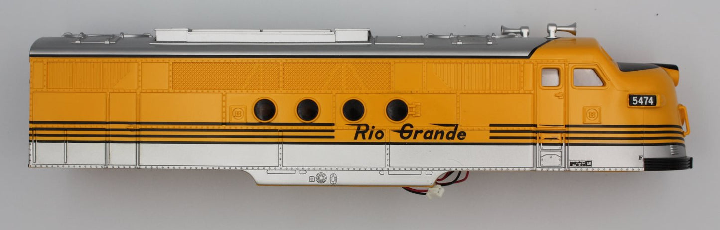 Lionel 82301-2 Rio Grande LionChief Plus FT A Non-Power Diesel Body Shell #5474