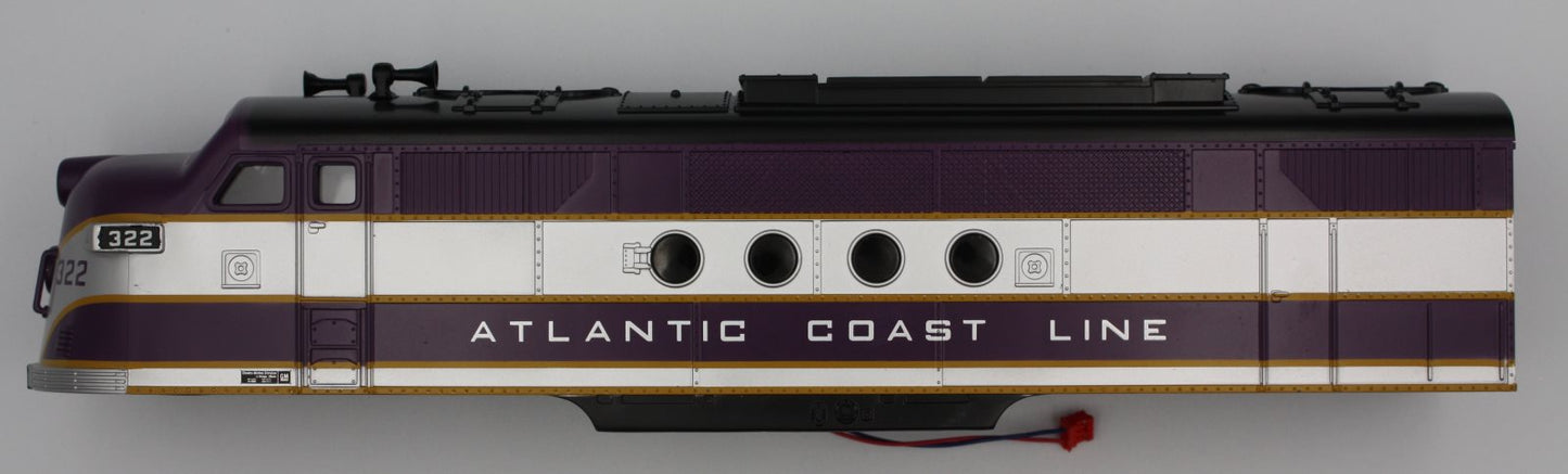 Lionel 82295-2 #322 Atlantic Coast Line F3 Diesel Locomotive Body Shell
