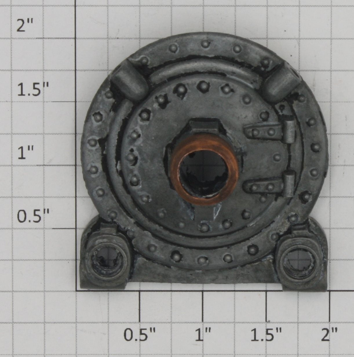 Lionel 261-2 Black Boiler Front with Flag Holders and Copper Bezel
