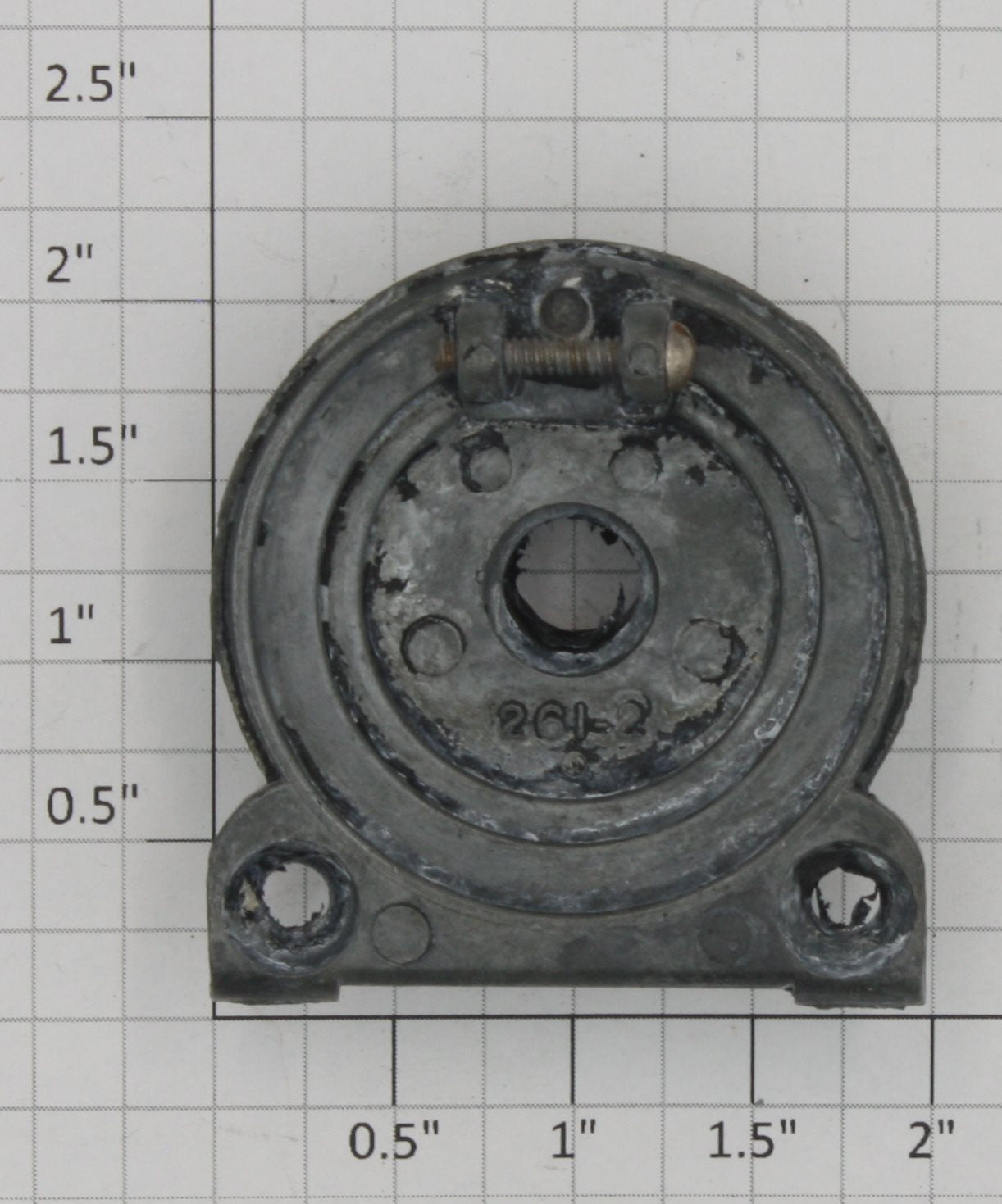 Lionel 261-2 Black Boiler Front with Flag Holders and Copper Bezel