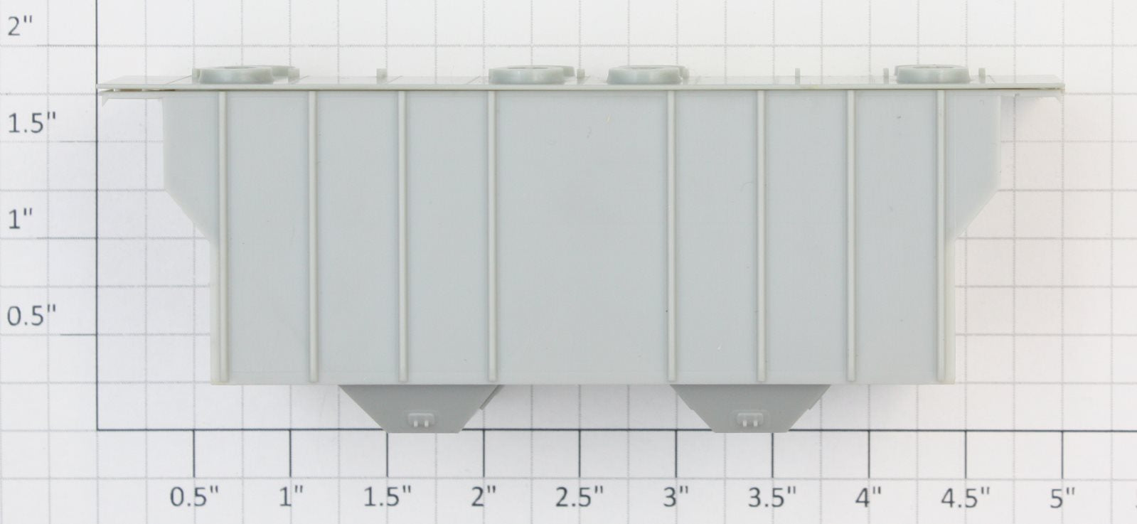 Athearn 66030 Unpainted HO Scale 2-Bay Hopper Body Shell with Roof