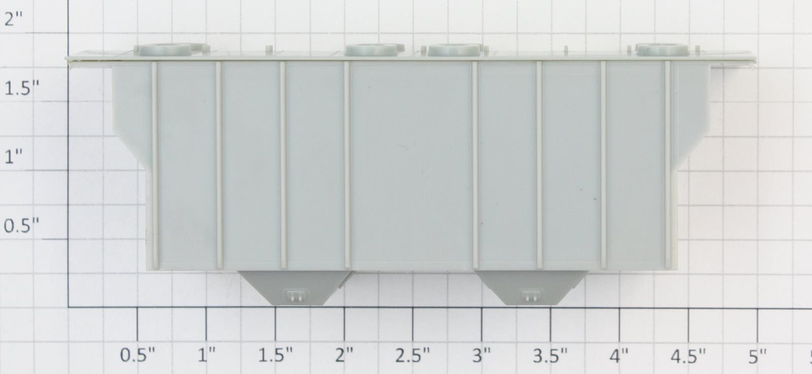 Athearn 66030 Unpainted HO Scale 2-Bay Hopper Body Shell with Roof