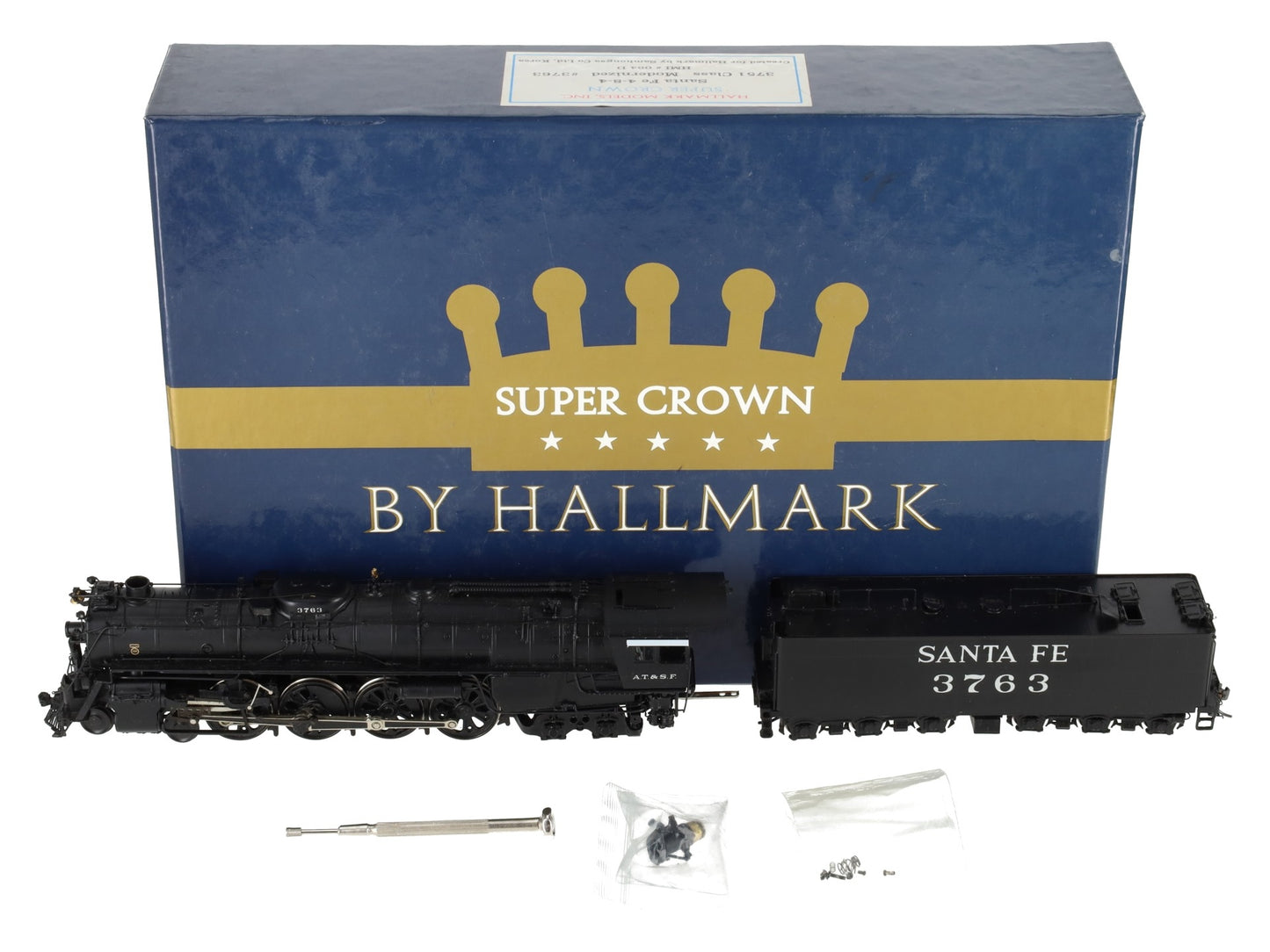 Hallmark Models HO BRASS Santa Fe Super Crown 4-8-4 Steam Loco & Tender LN/Box