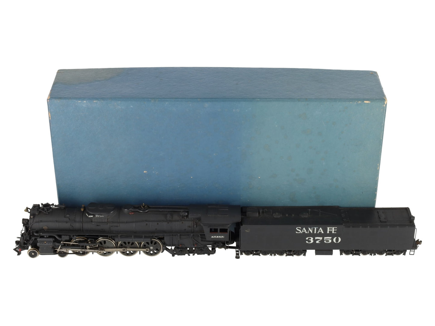 United Models HO Scale BRASS Santa Fe 4-8-4 Steam Locomotive & Tender -Painted EX/Box