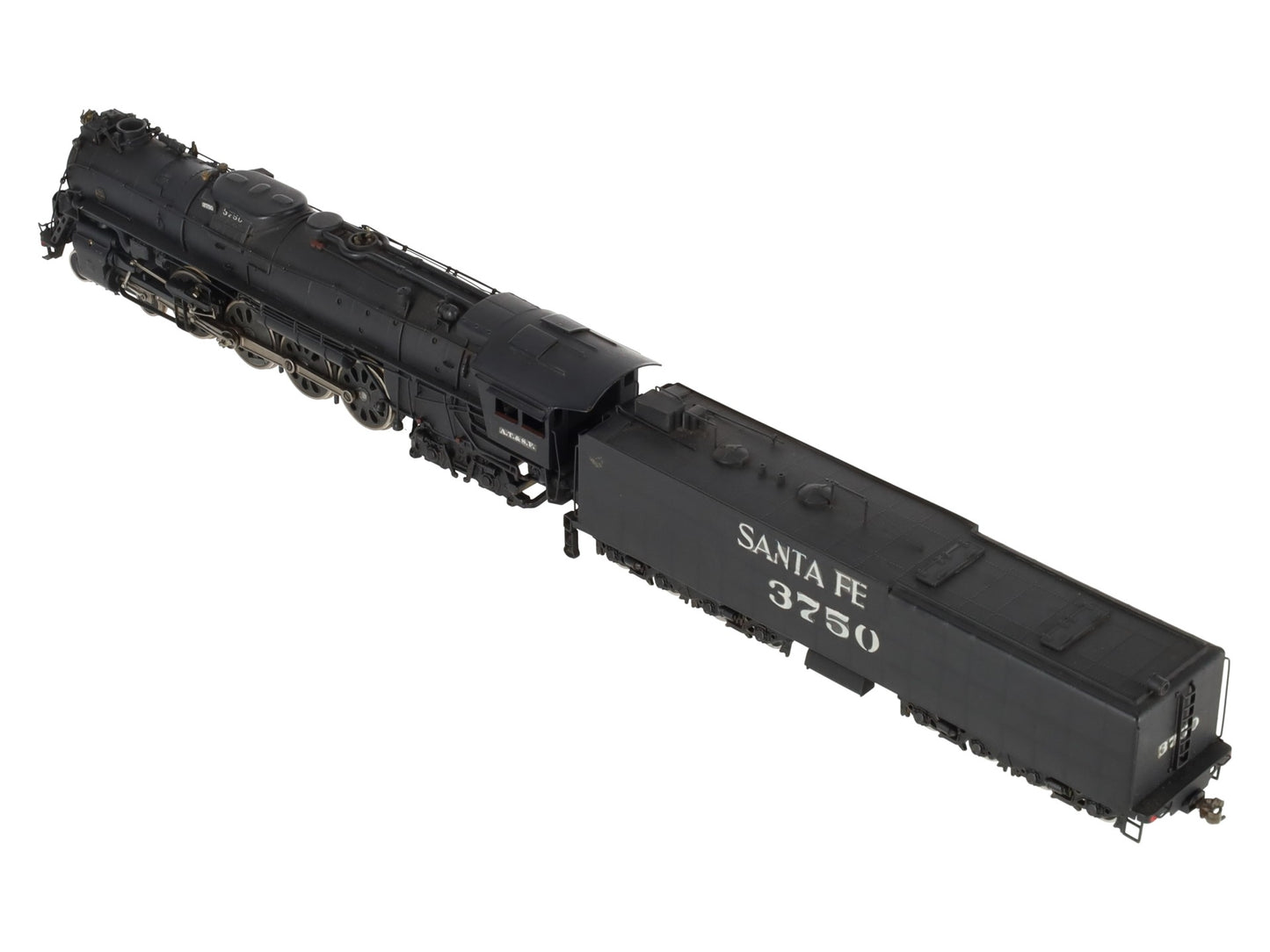United Models HO Scale BRASS Santa Fe 4-8-4 Steam Locomotive & Tender -Painted EX/Box