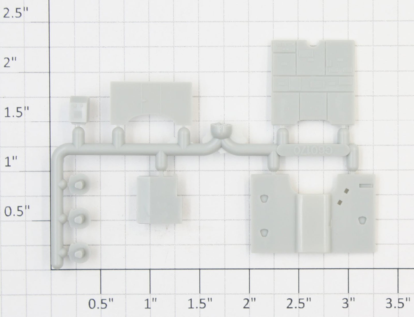 Athearn 60170 HO Unpainted SD70 Cab Trim Kit