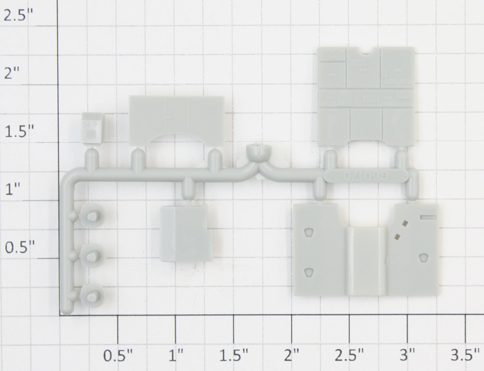 Athearn 60170 HO Unpainted SD70 Cab Trim Kit