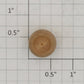 Acme 0715-1430 O Gauge Unfinished Wooden Barrel 13/16" H x 5/8" OD