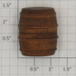 Lionel 209-3 1-7/16" x 1 1/4" OD 2-Piece Small Wood Barrel Stained