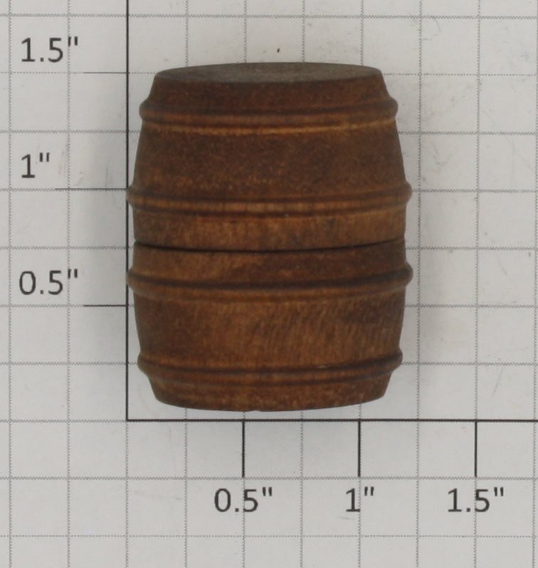 Lionel 209-3 1-7/16" x 1 1/4" OD 2-Piece Small Wood Barrel Stained