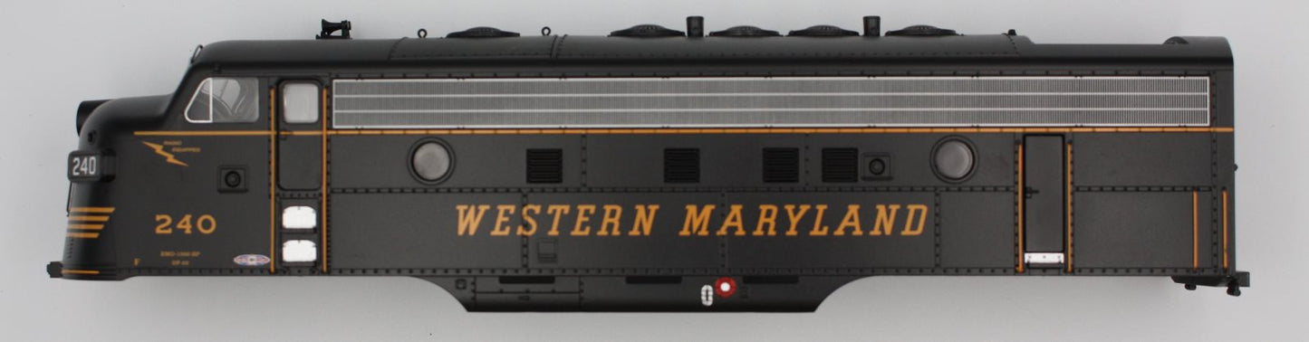 Lionel 34691-2 Scale F-7A Western Maryland Diesel Locomotive Body Shell #240