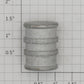 Lionel 209-3S G Scale Silver Painted Wood Barrel Approx. 1 3/8" H X 1" OD