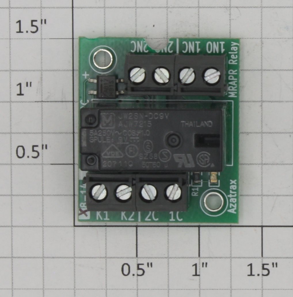 Azatrax MPAPR-9V DPDT Auxiliary Power Relay PCB Circuit Board