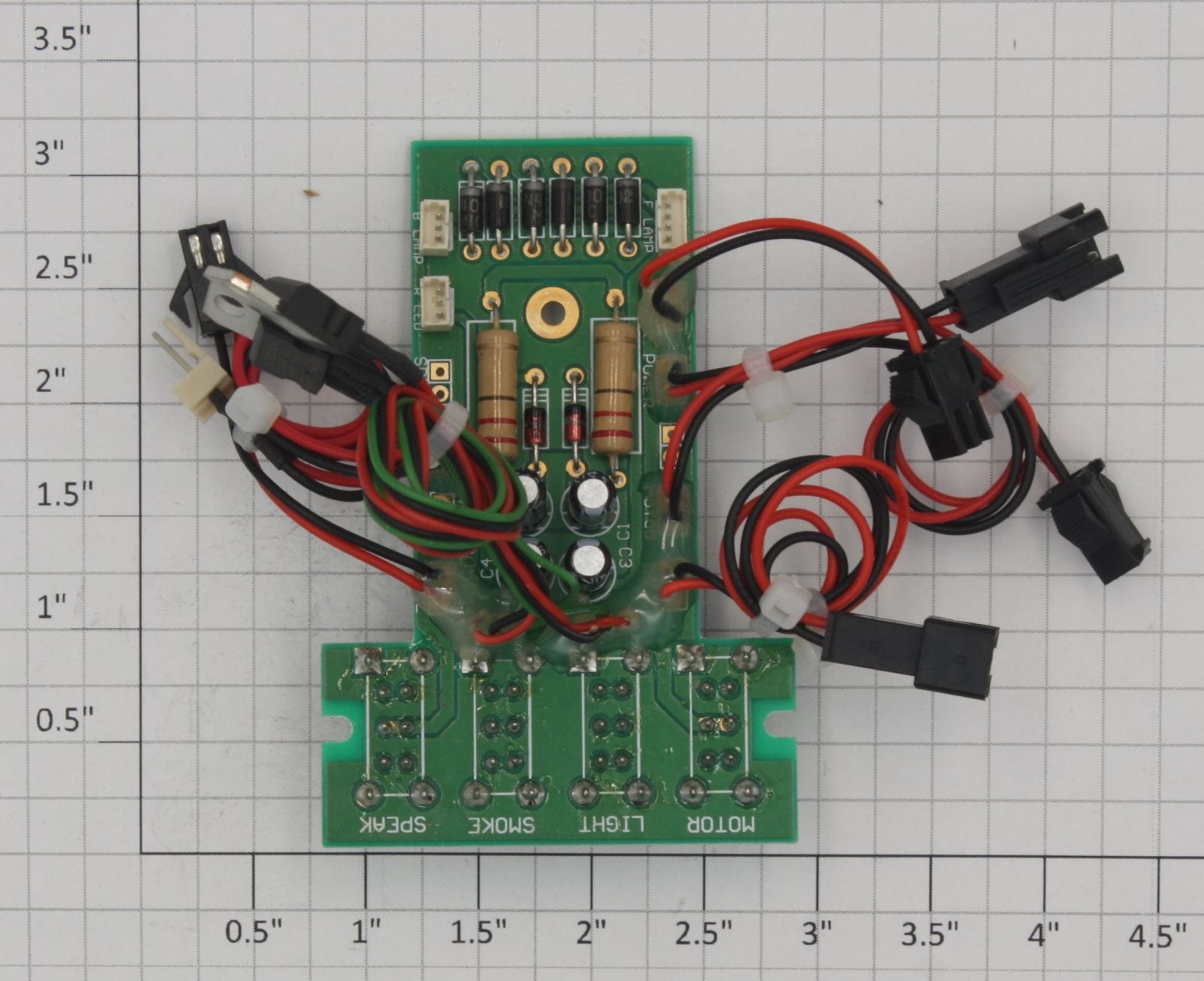USA Trains R22-238 GP-38 Main PCB Circuit Board with Switches and Cables