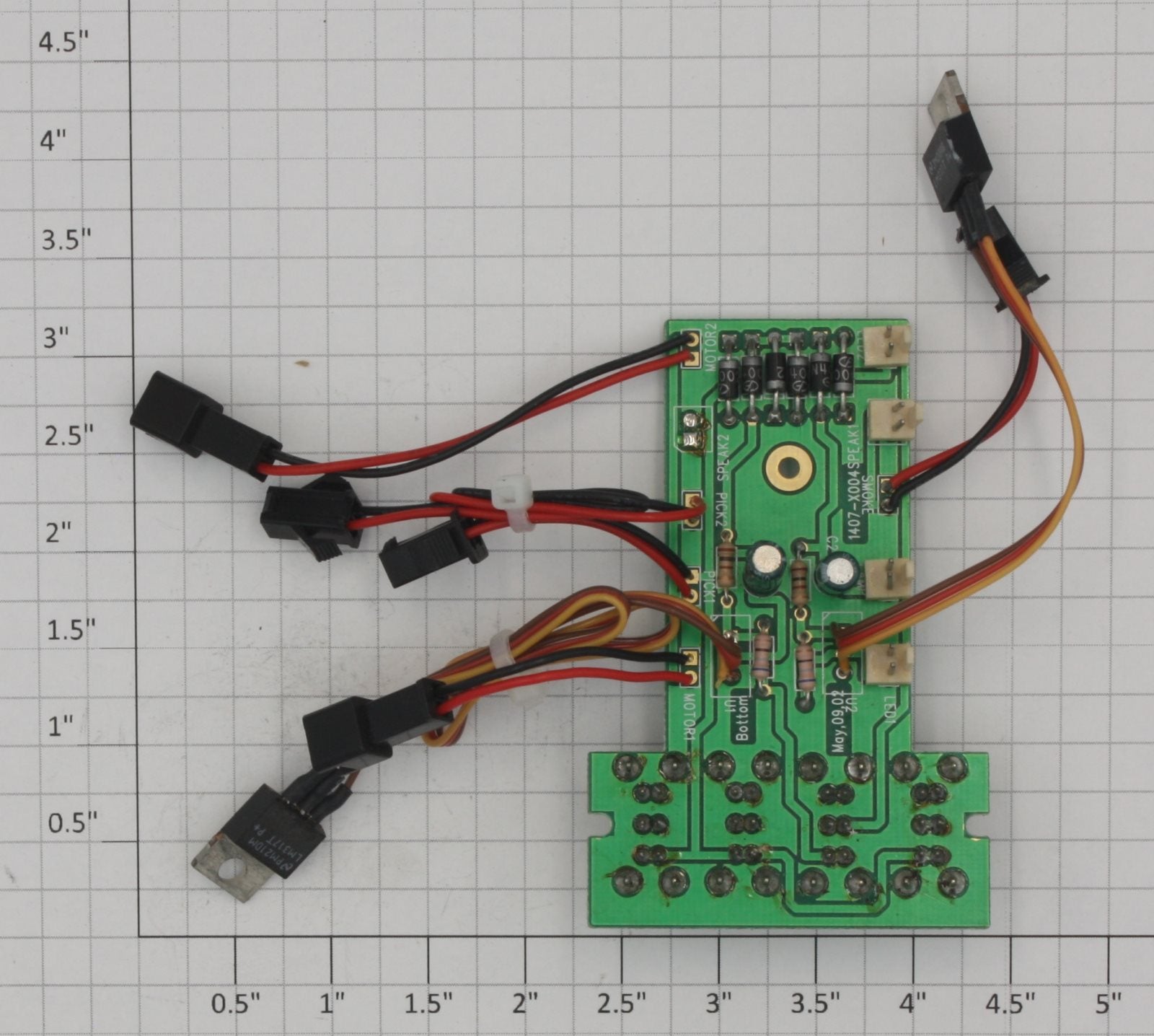 USA Trains 1407-8004RI GP-7/9 Main PCB Circuit Board with Switches and Cables