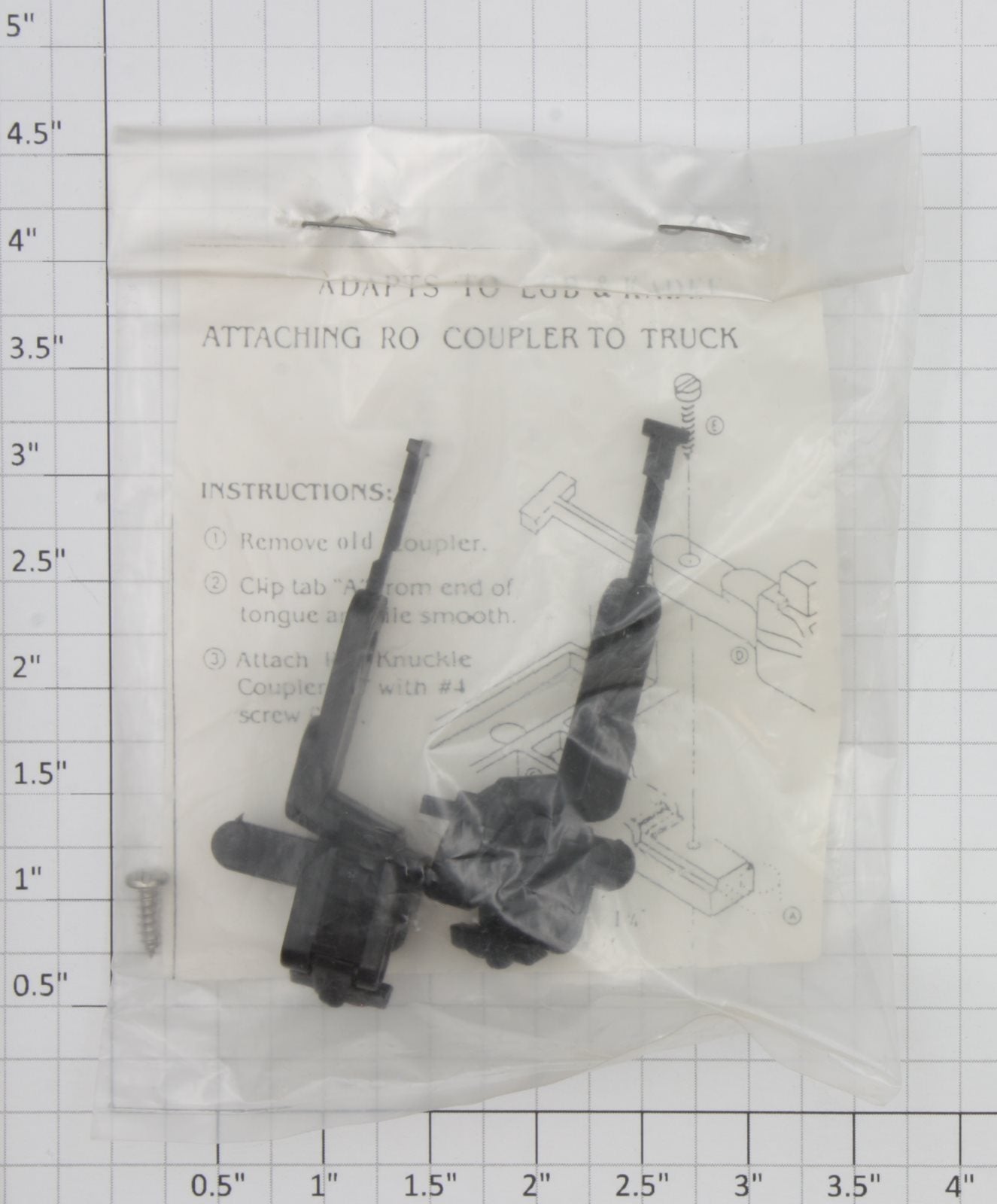 Acme 0724-3 G Scale Knuckle Coupler to Delton / Lionel Conversion Kit (2)
