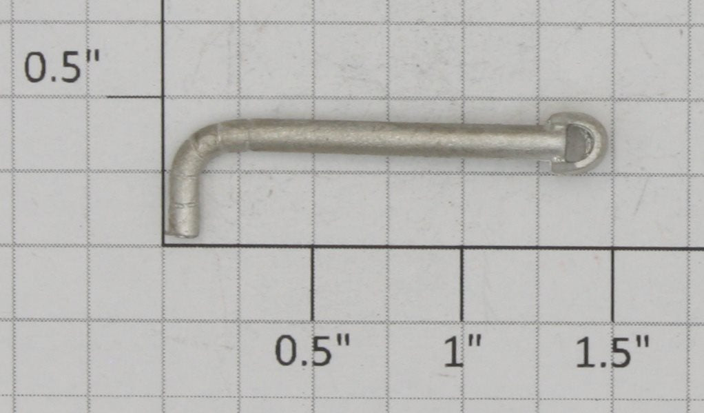 Acme 0730-6 O Gauge Aluminum Cast Smoke Stack with 90 Degree Bend