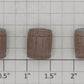 Acme 0730-2 O Gauge Light Gray Plastic Pickle Barrel 5/8" H x 9/16"OD (Bag of 3)